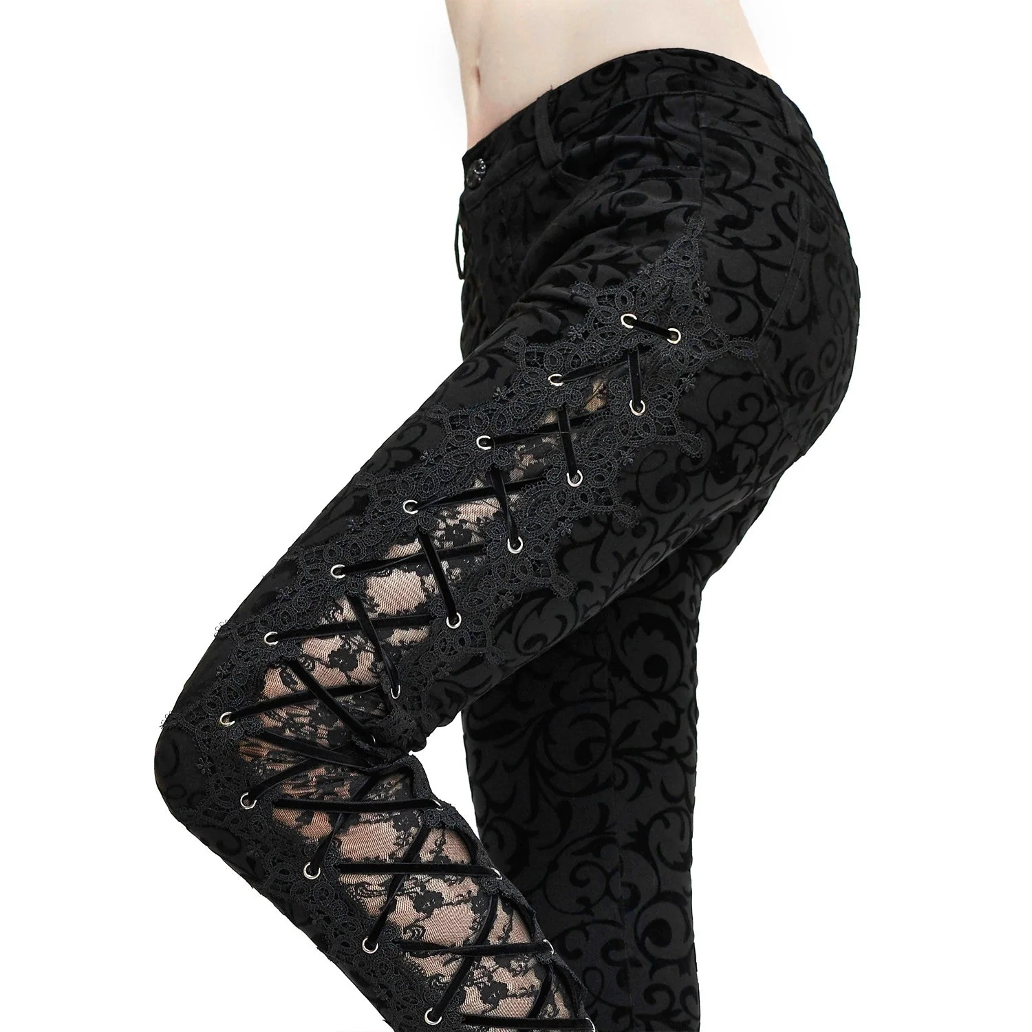Pantalón Elegante con Brocado - Image 5