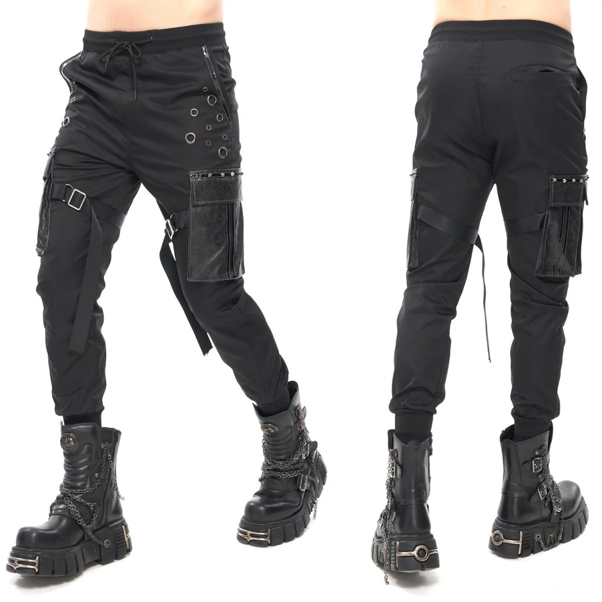 Pantalón Negro con Bolsillos para Hombre - Image 3