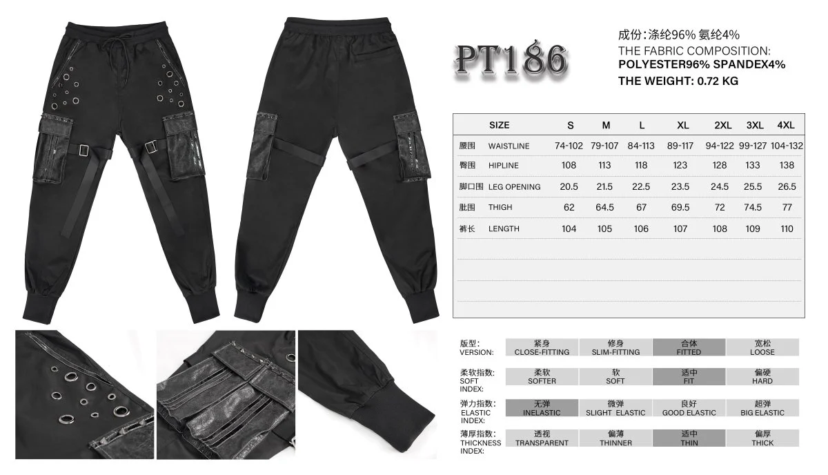 Pantalón Negro con Bolsillos para Hombre - Image 6
