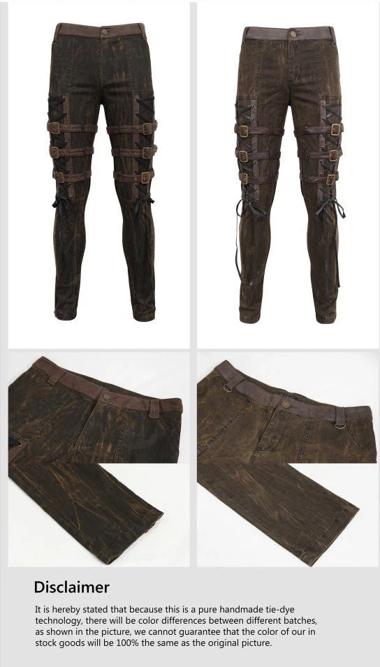 Pantalón Marrón con Hebillas para Hombre - Image 6