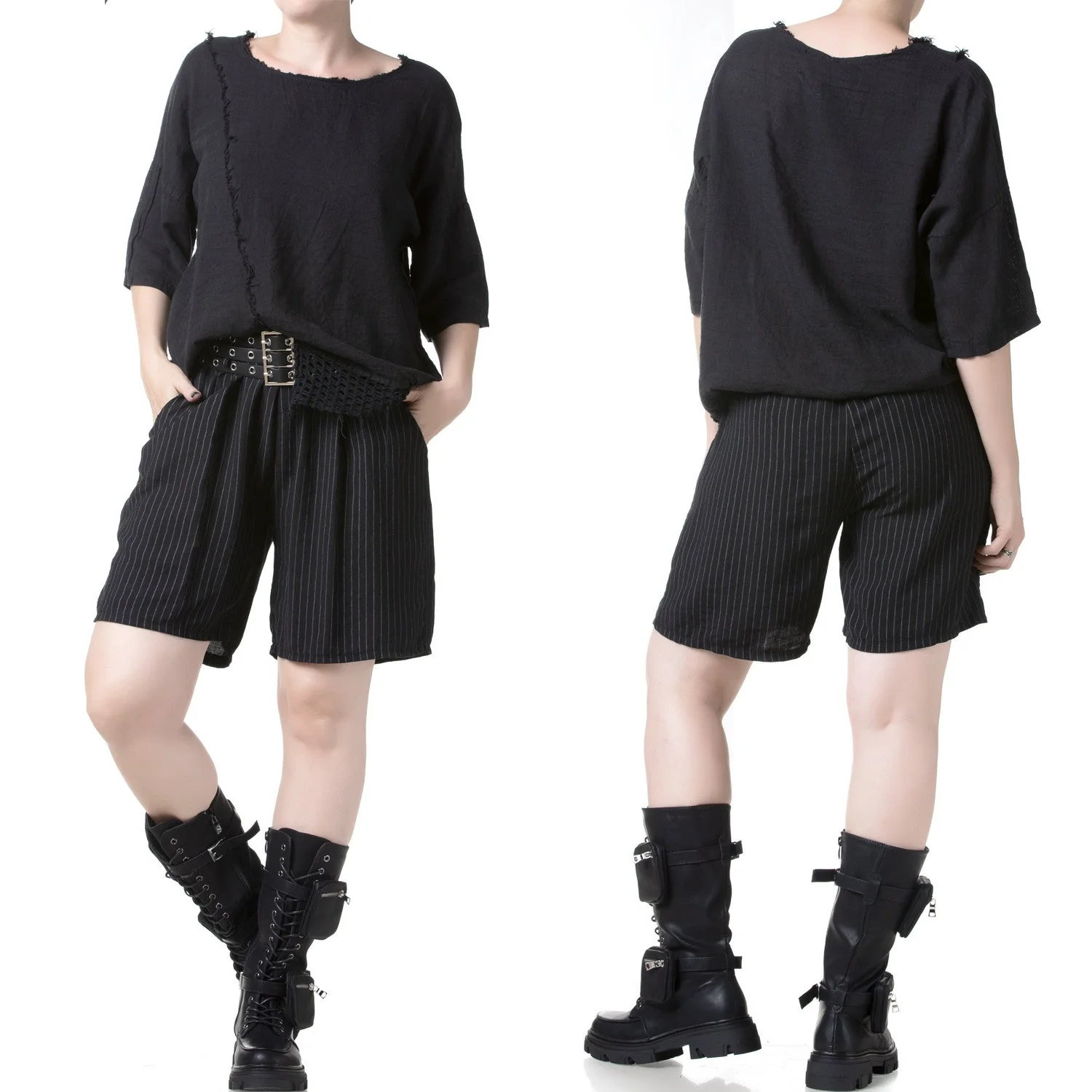 Pantalones Cortos a Rayas - Image 2