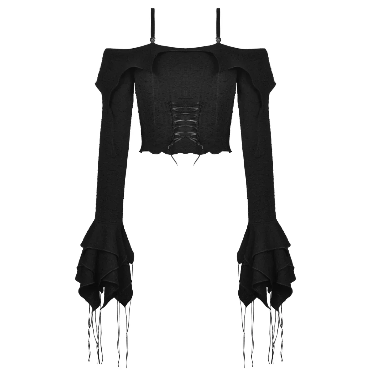 Top Corto con Hombros Descubiertos y Flecos - Image 6