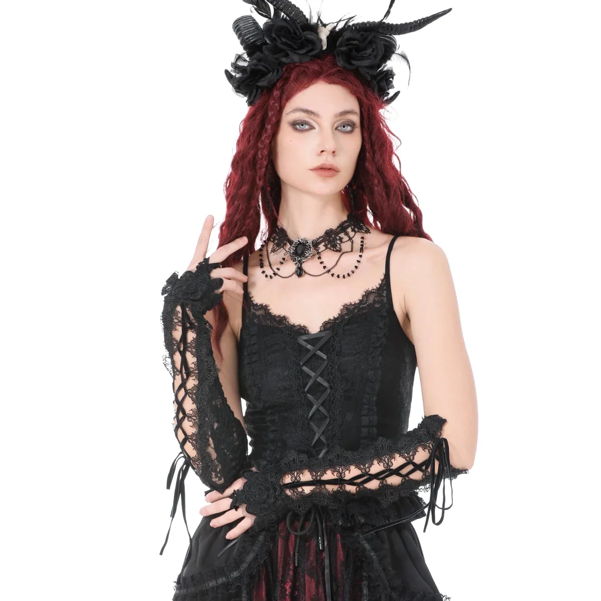 Top de Encaje con Lazada Frontal y Tirantes - Image 16