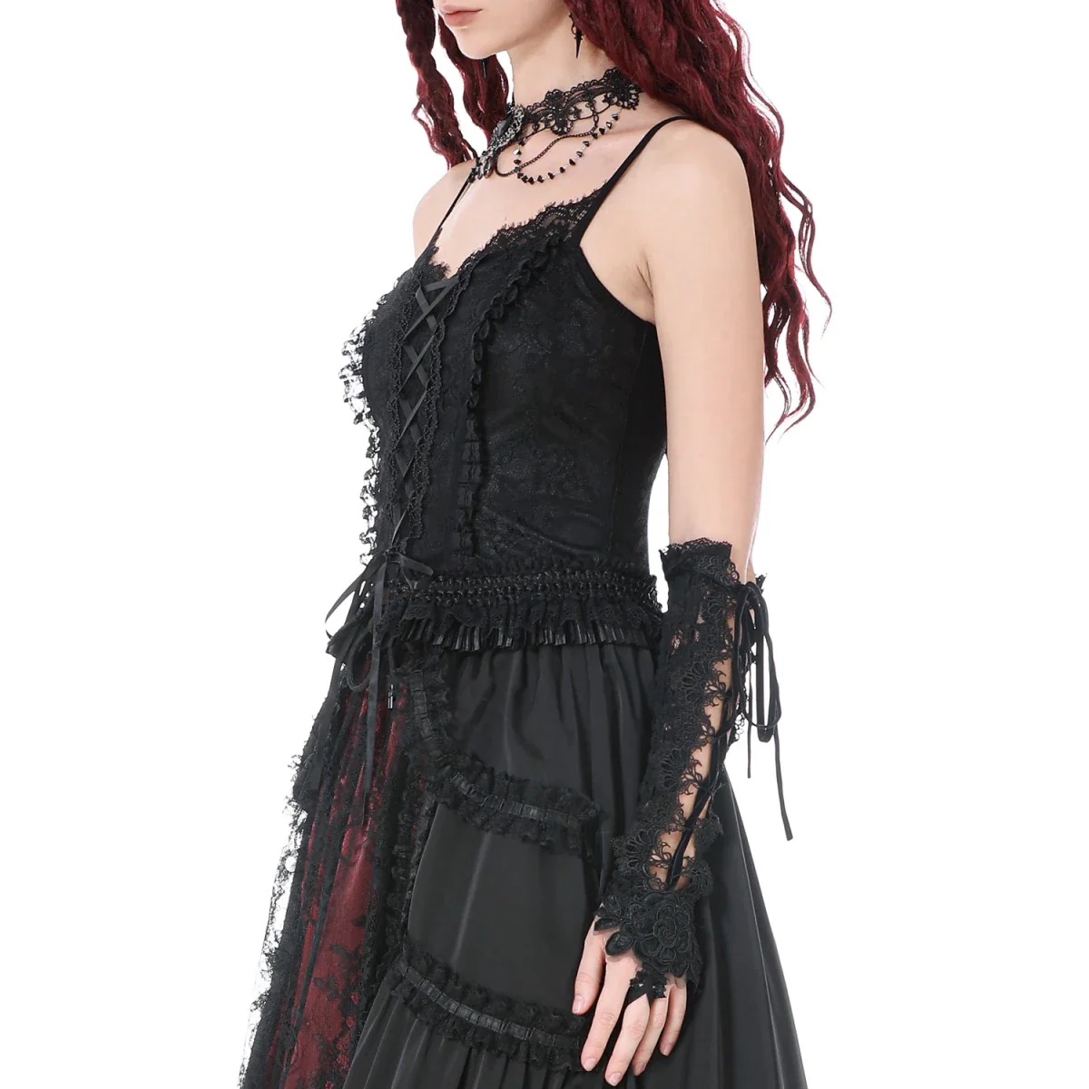 Top de Encaje con Lazada Frontal y Tirantes - Image 4