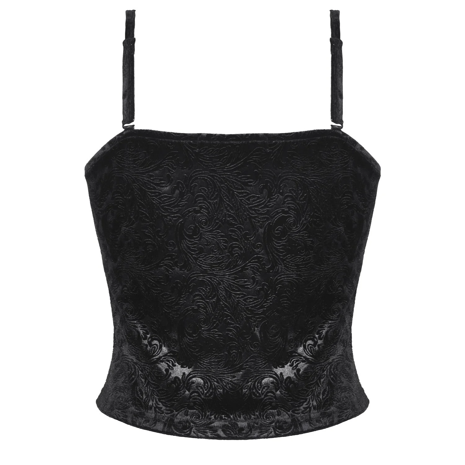 Top de Terciopelo Negro con Relieve "Mystic" - Image 6