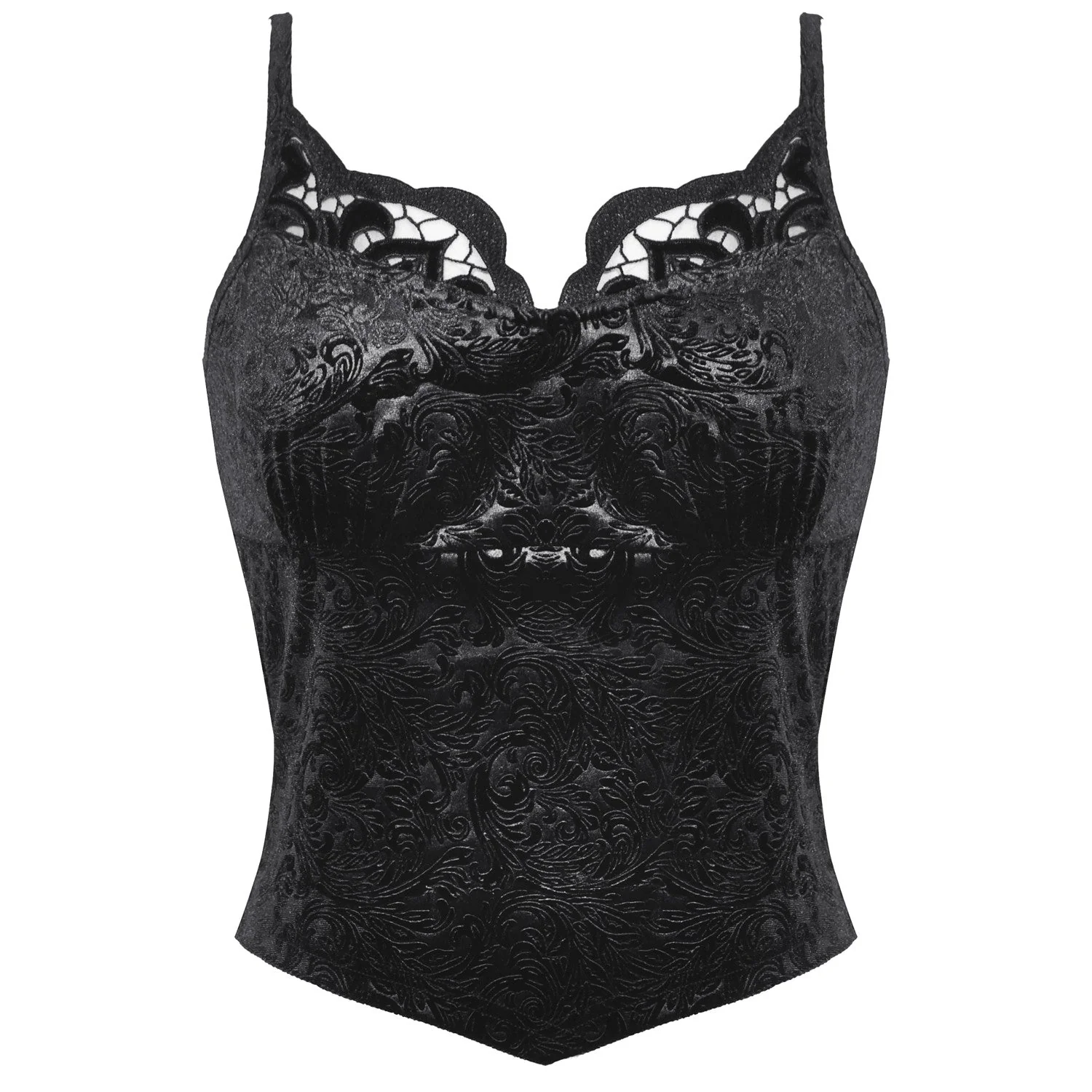 Top de Terciopelo Negro con Relieve "Mystic" - Image 7