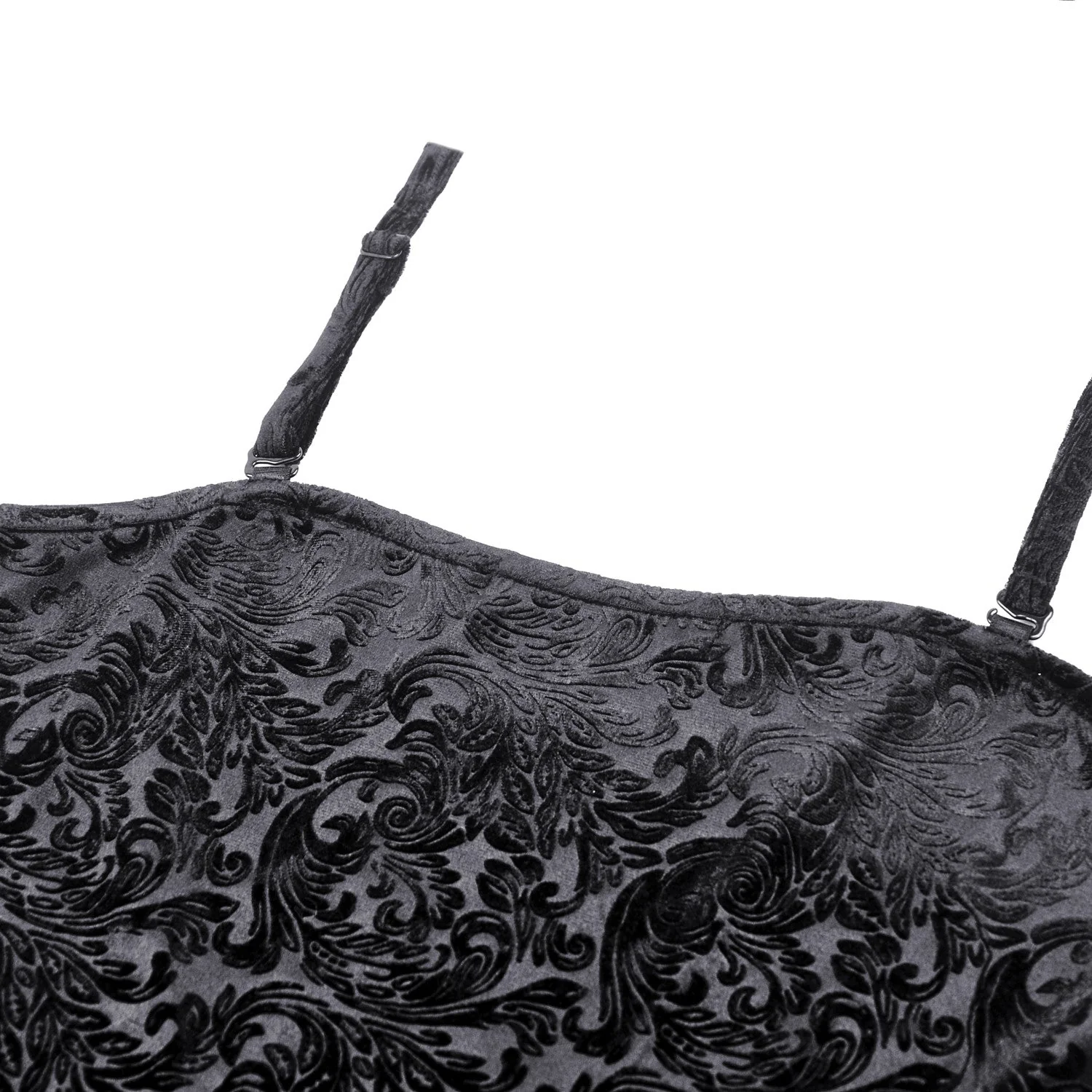 Top de Terciopelo Negro con Relieve "Mystic" - Image 9