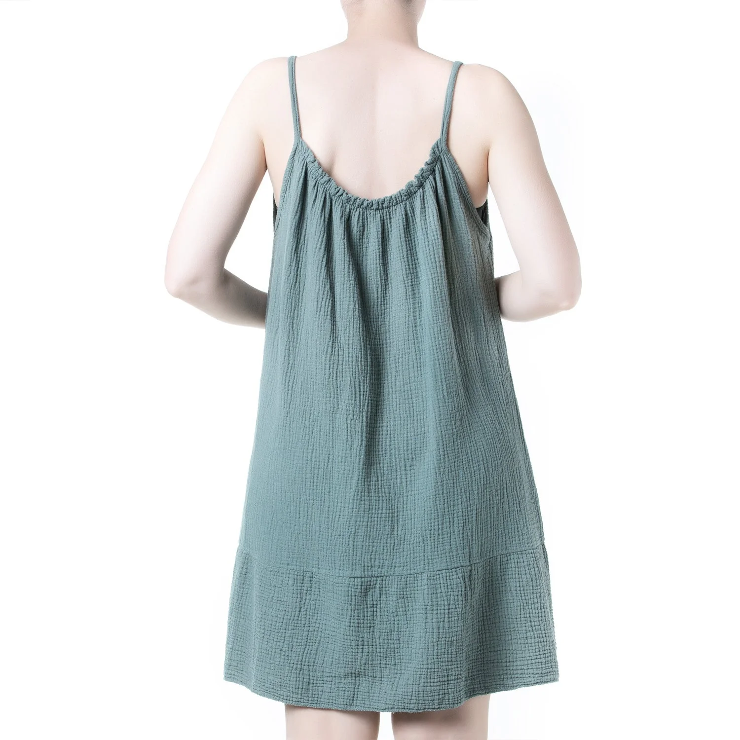 Vestido Verde de Algodón "Base" - Image 5