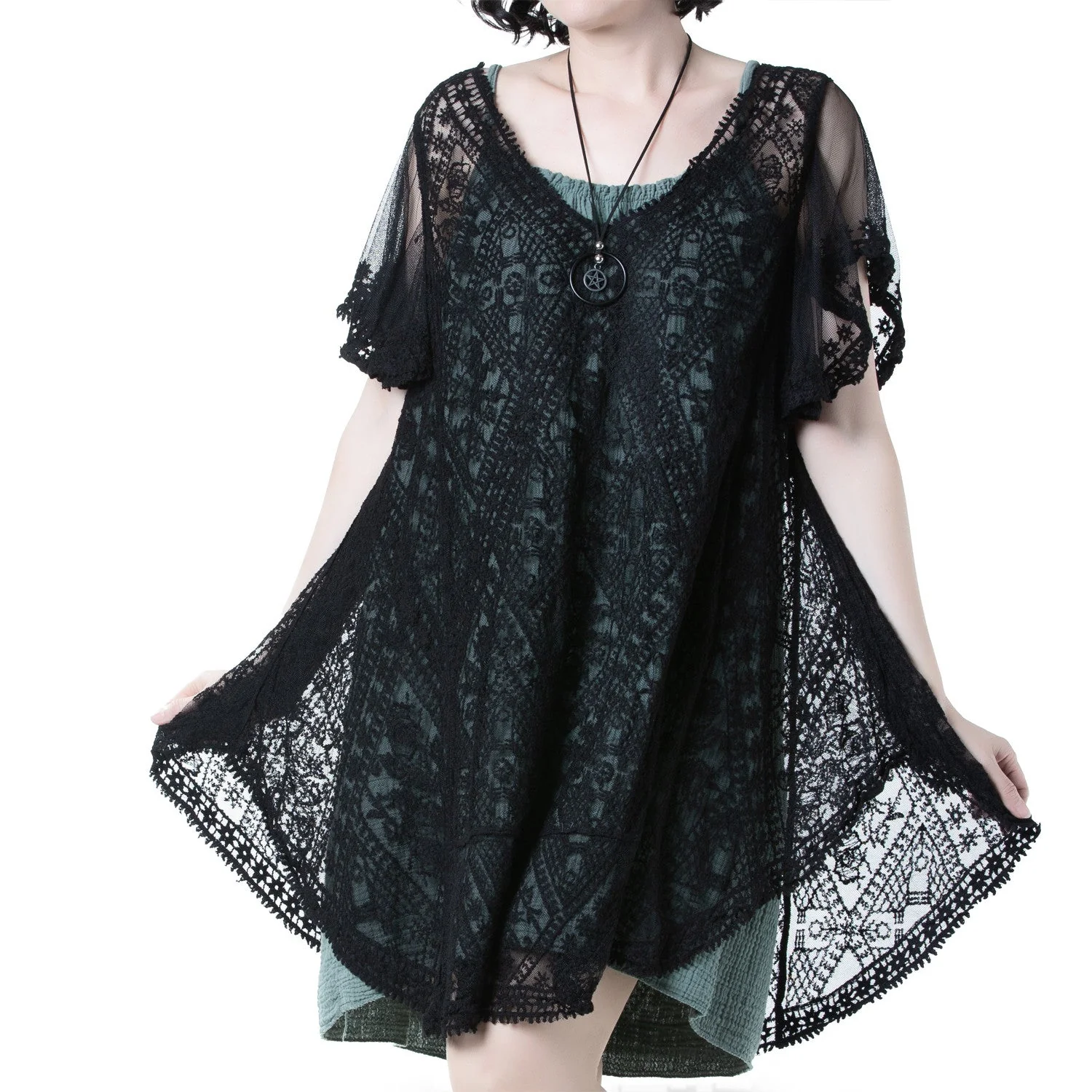 Vestido Verde de Algodón "Base" - Image 7