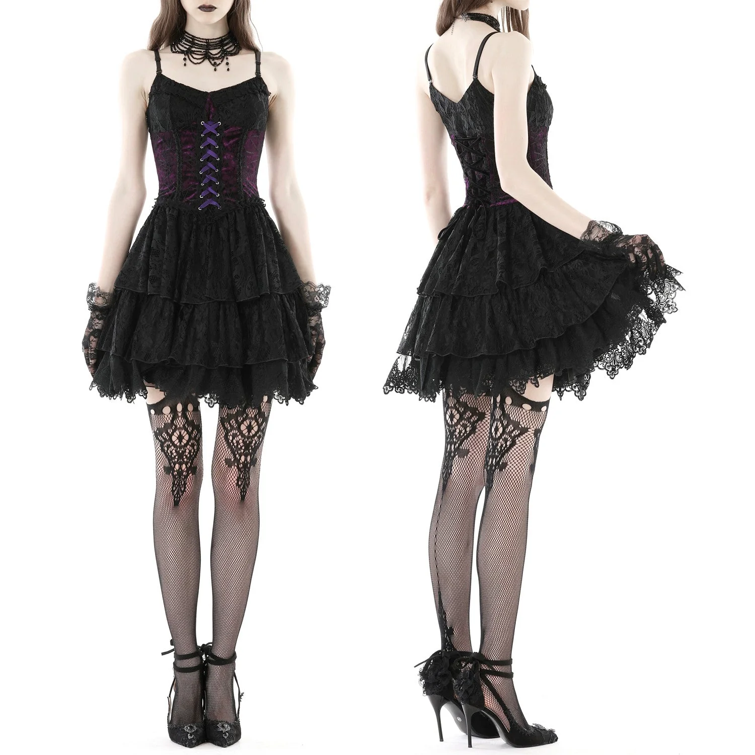 Vestido con Encaje y Cruzado - Image 2