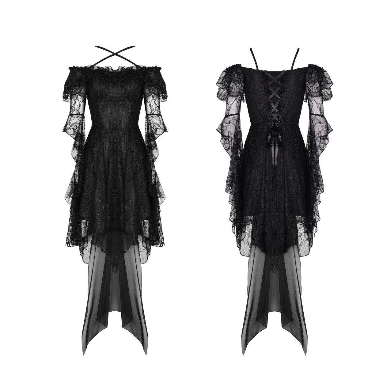 Vestido con Encaje y Tul - Image 5
