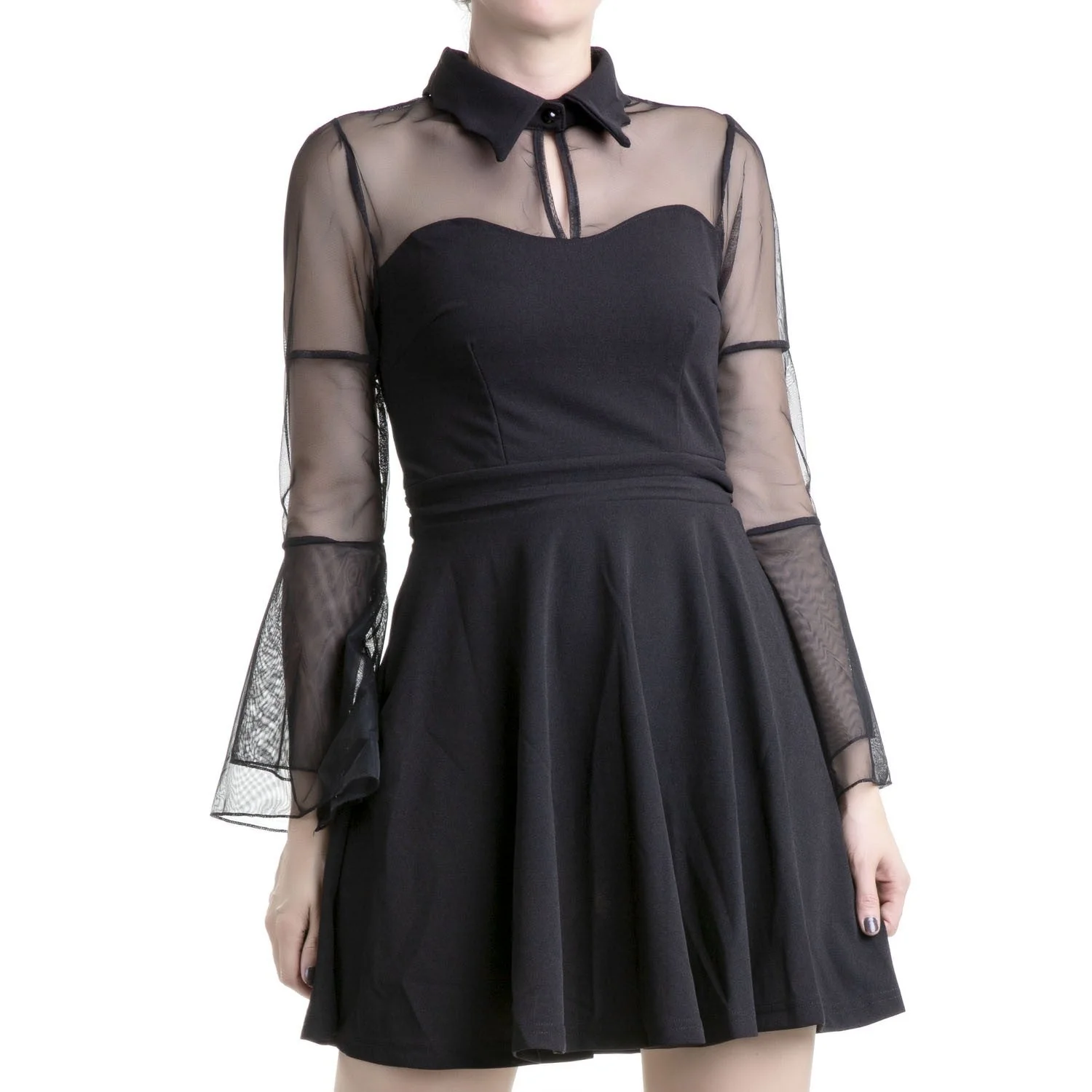 Vestido con Mangas de Tul - Image 5