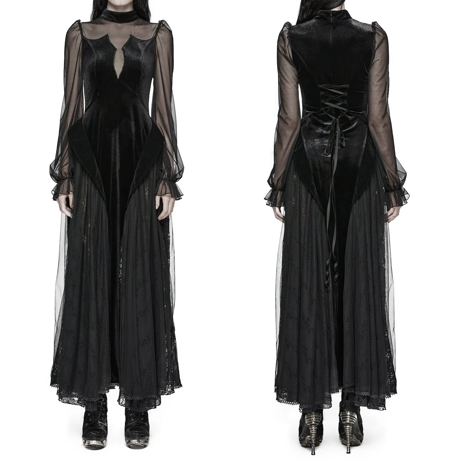 Vestido con Tul y Terciopelo - Image 2