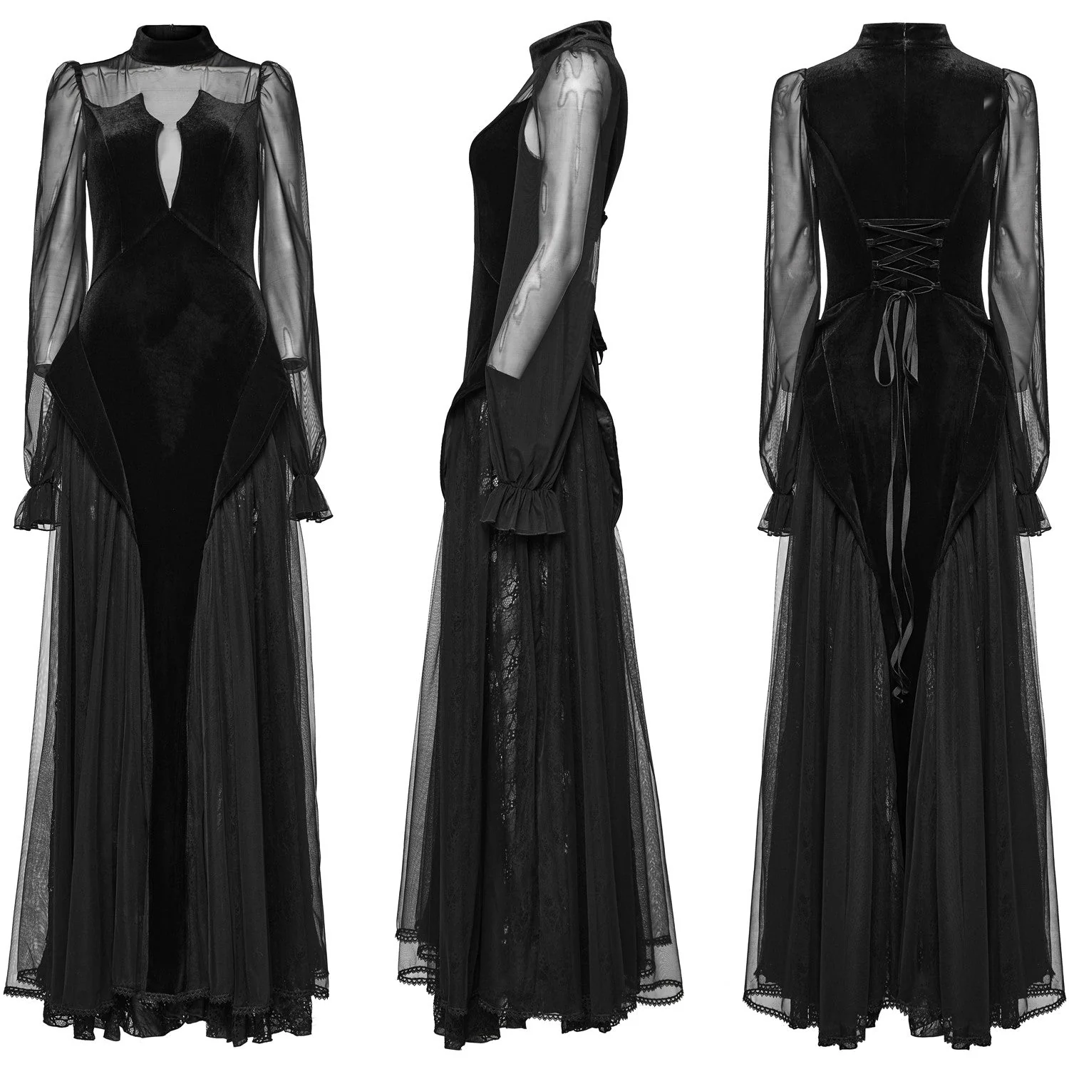 Vestido con Tul y Terciopelo - Image 3