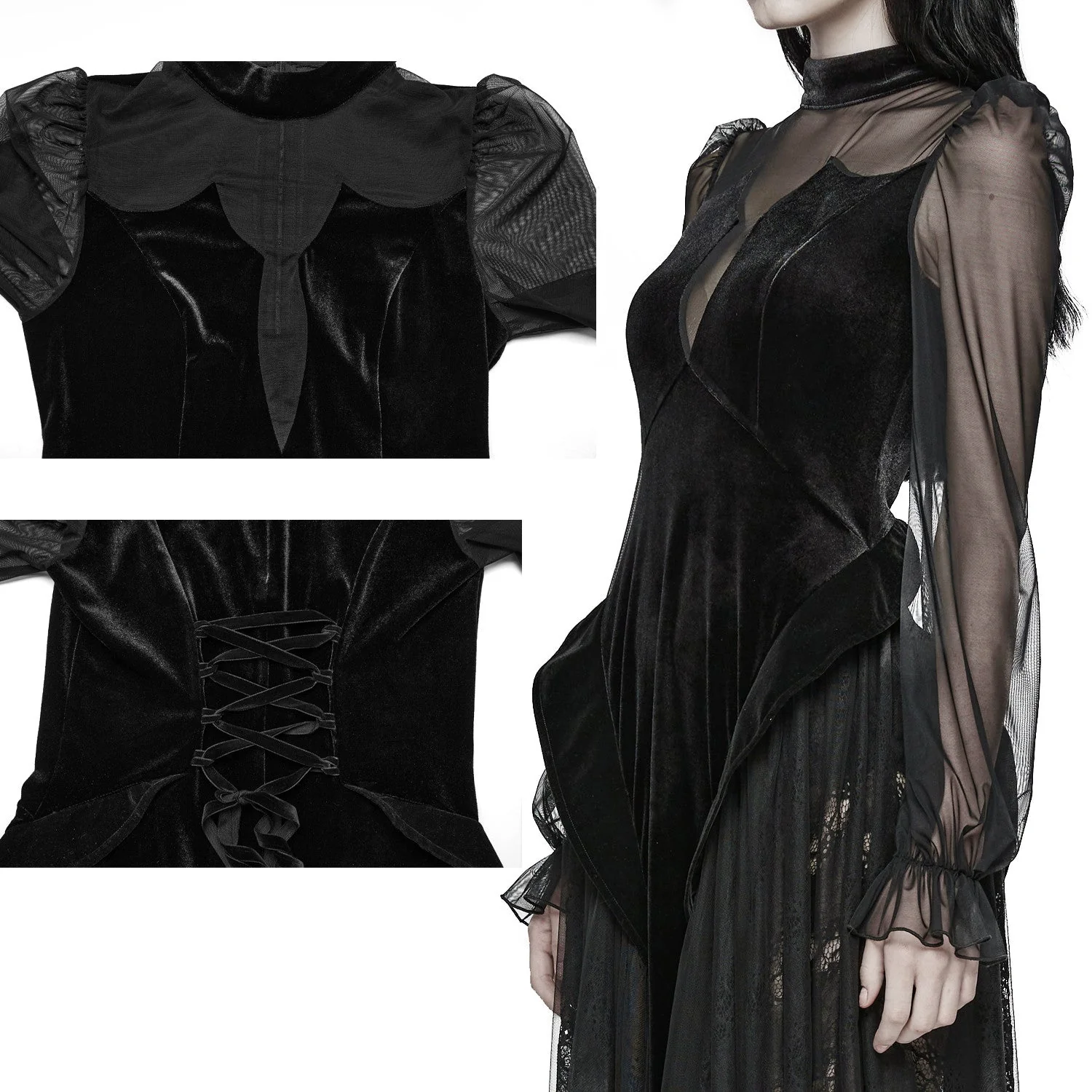 Vestido con Tul y Terciopelo - Image 4