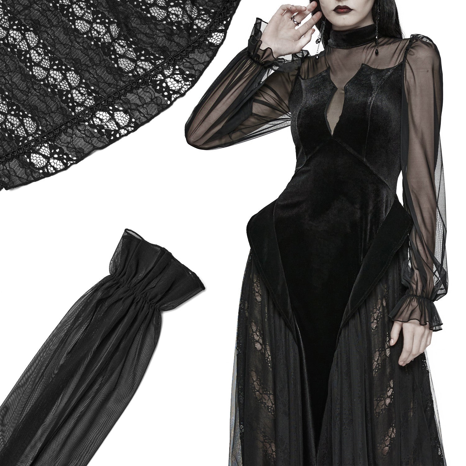 Vestido con Tul y Terciopelo - Image 5