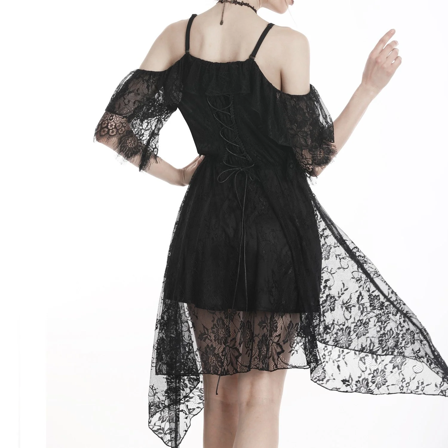 Vestido Corto con Encaje - Image 3