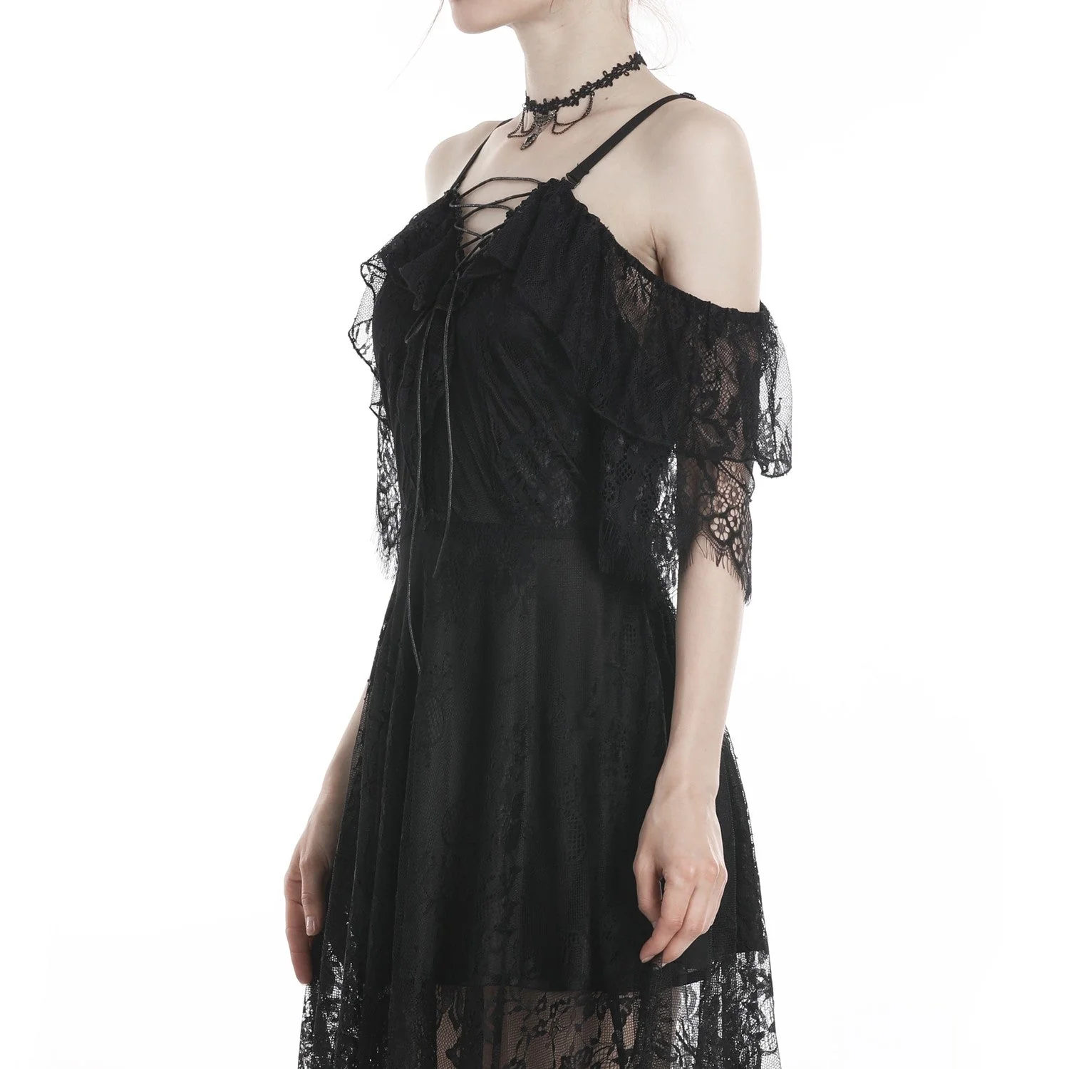 Vestido Corto con Encaje - Image 4