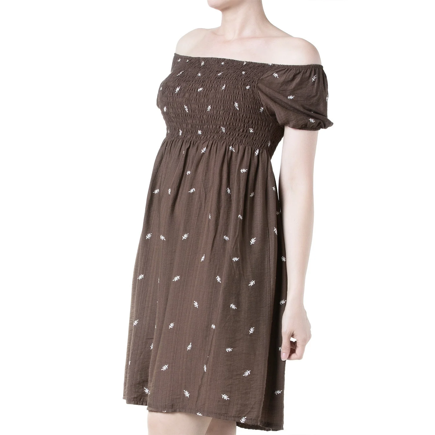 Vestido Corto Marrón Elástico "Sweet" - Image 4