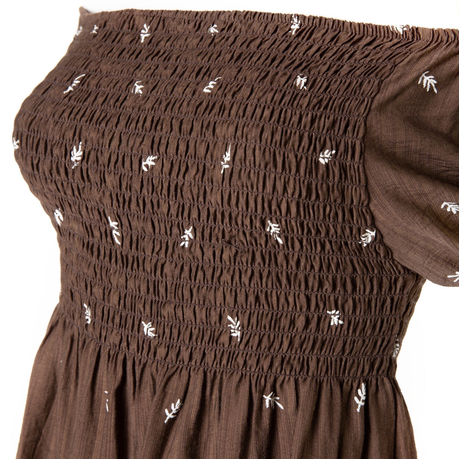Vestido Corto Marrón Elástico "Sweet" - Image 7