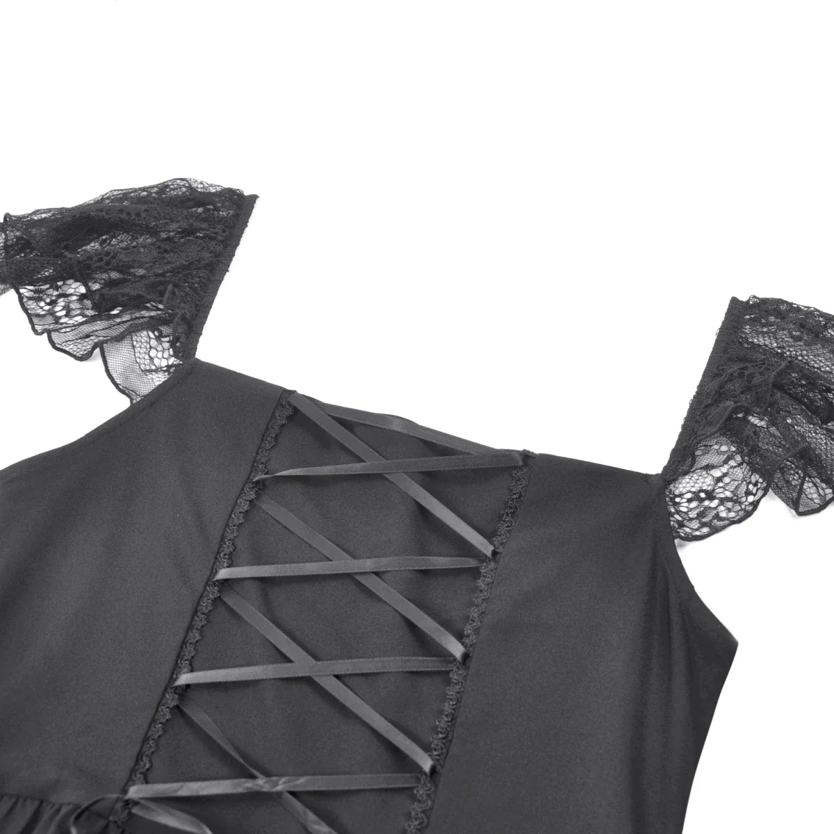 Vestido  de Encaje con Botones y Lazada Trasera - Image 12