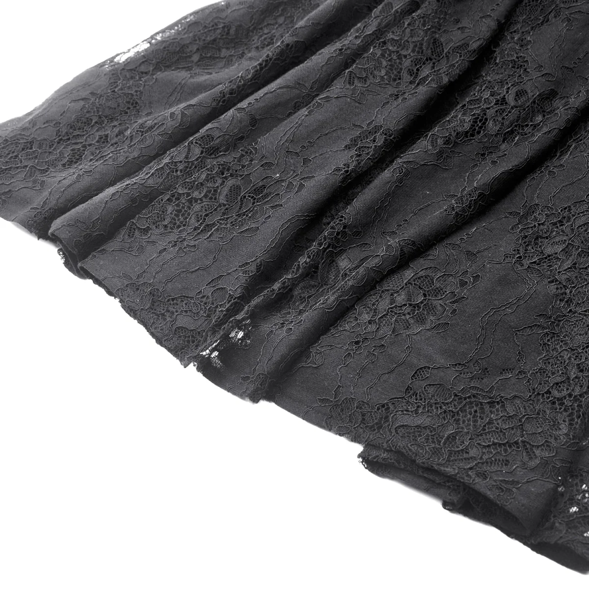 Vestido Largo Gótico Negro Terciopelo y Encaje - Image 11