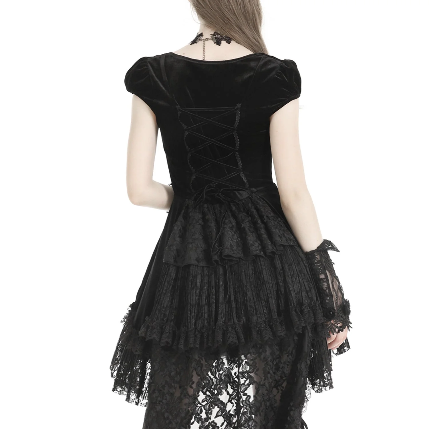 Vestido de Terciopelo y Encaje - Image 5