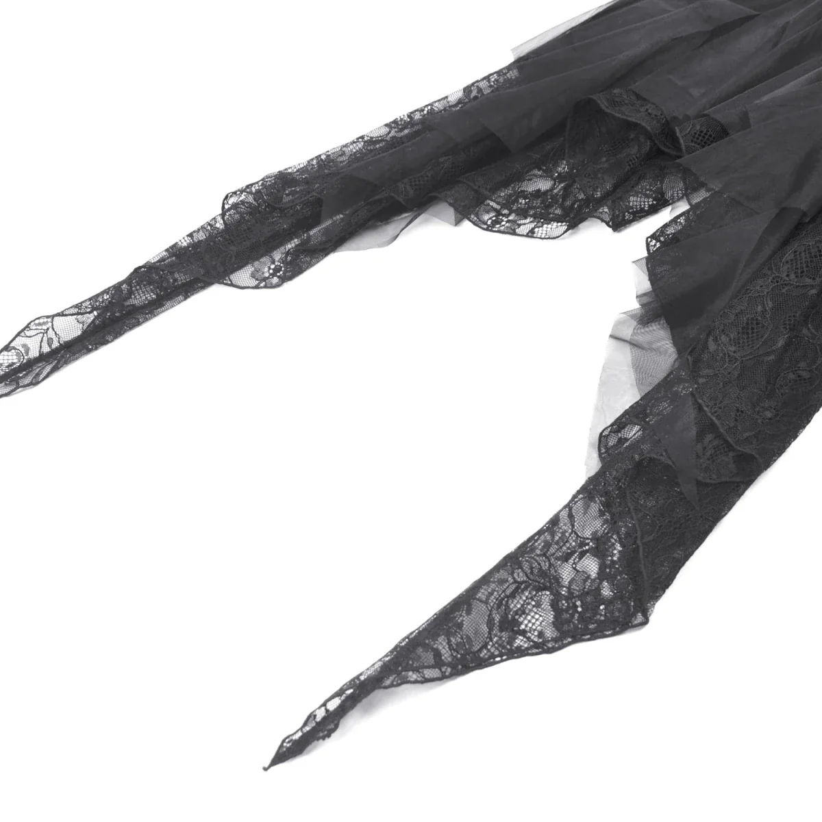 Vestido de Tirantes con Tul y Encaje Asimétrico - Image 11