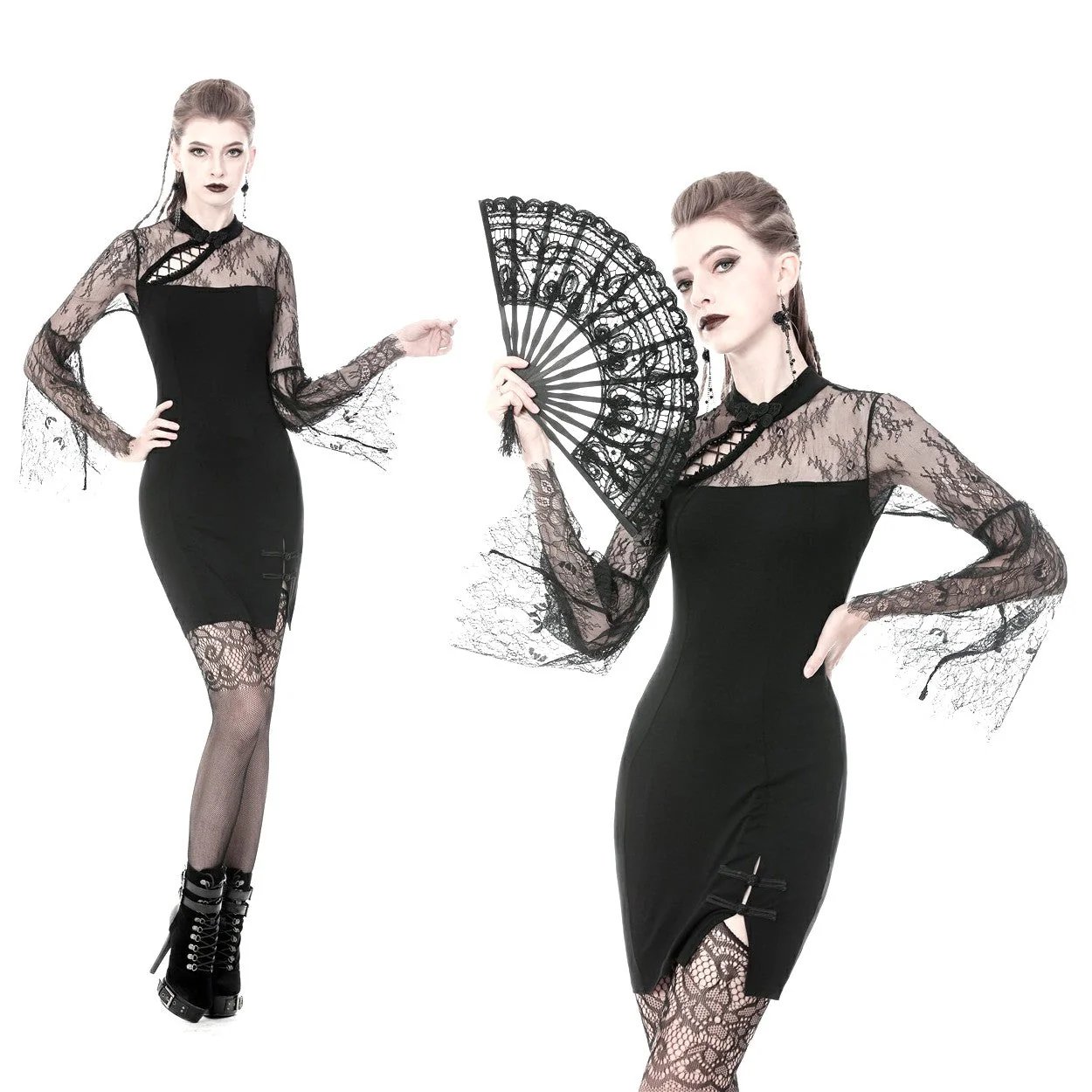 Vestido de Tubo con Encaje - Image 6