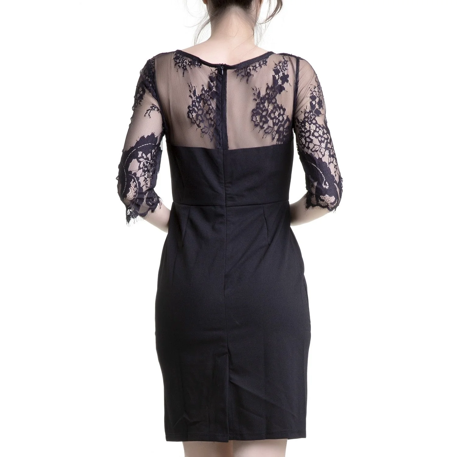 Vestido de Tubo con Encaje - Image 3