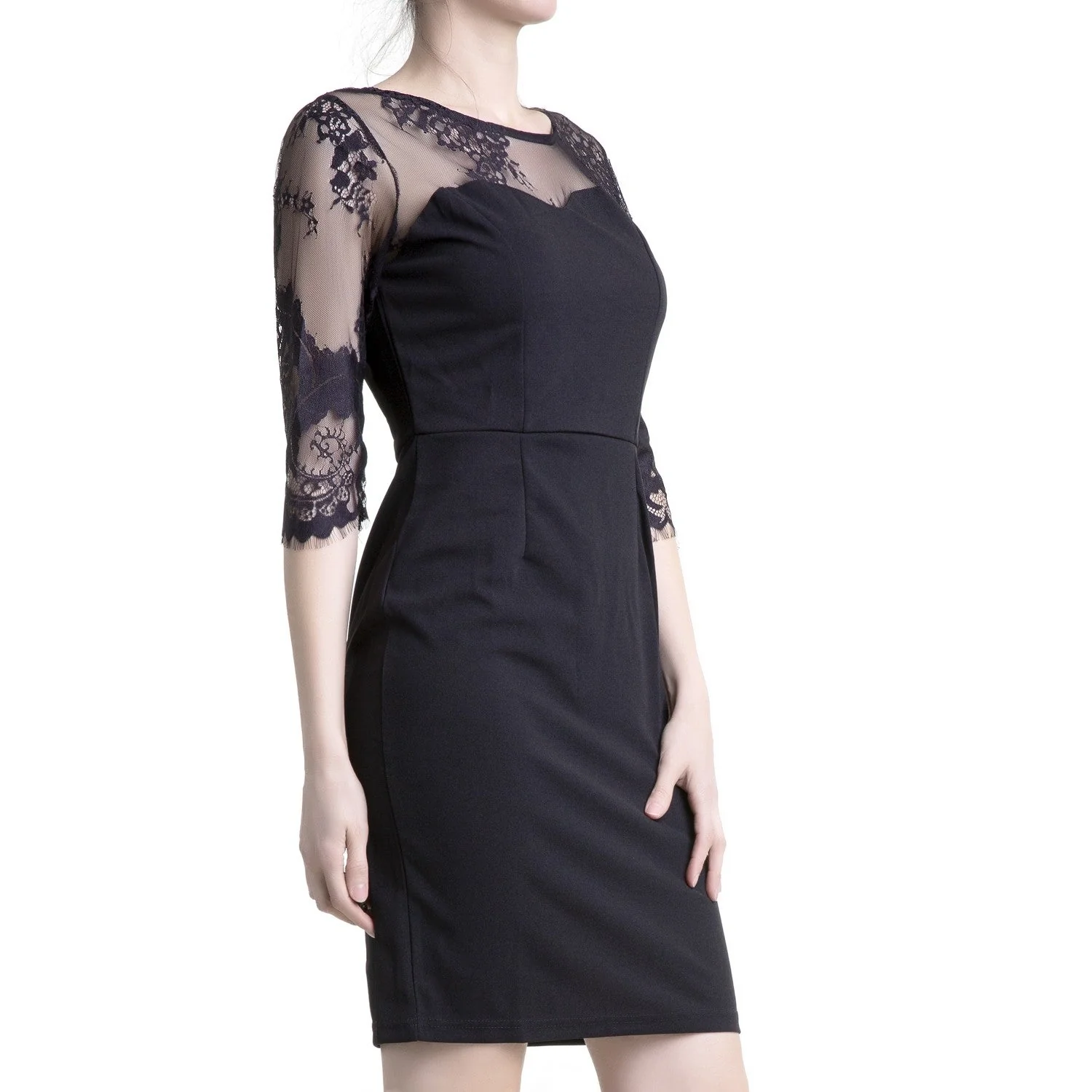 Vestido de Tubo con Encaje - Image 4