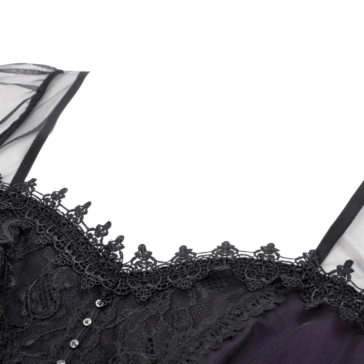 Vestido Largo Gótico Morado | Mangas de Campana - Image 12