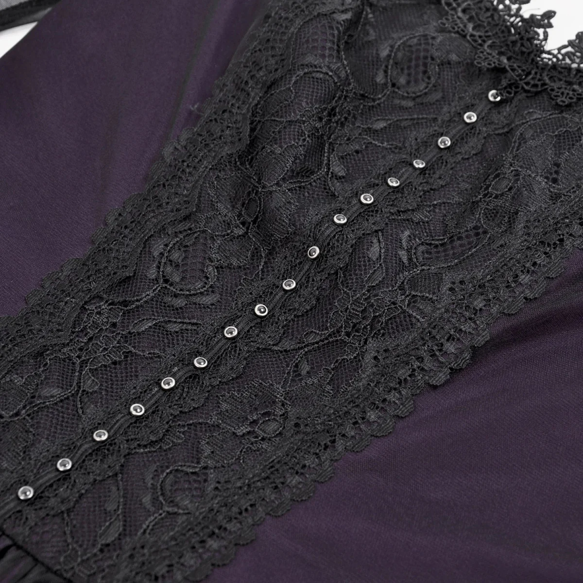 Vestido Largo Gótico Morado | Mangas de Campana - Image 13