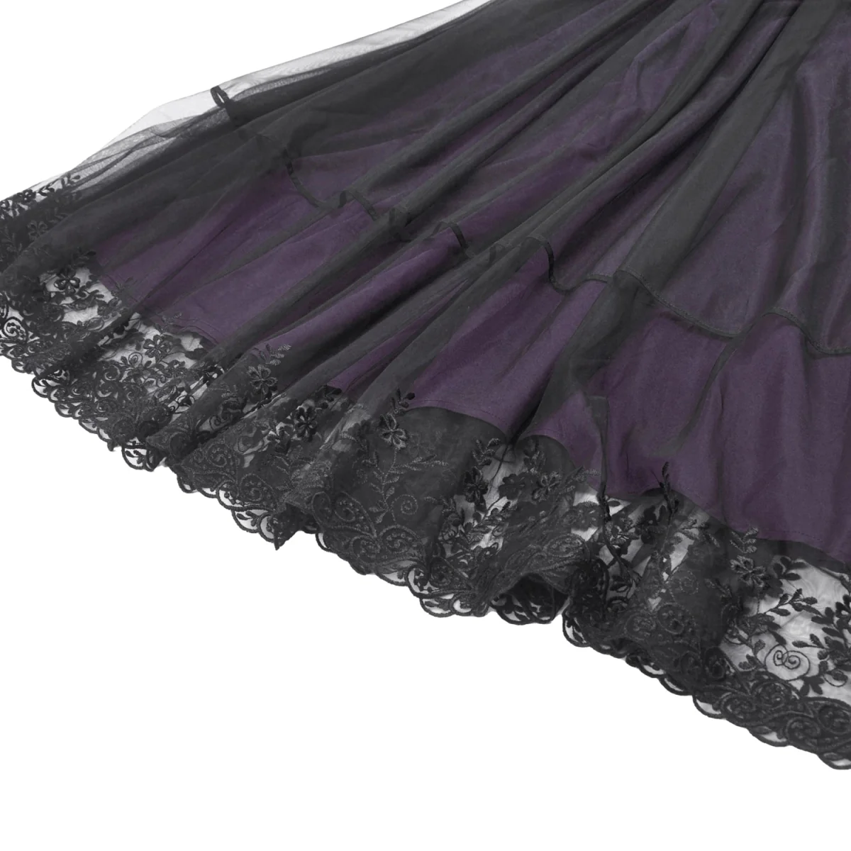 Vestido Largo Gótico Morado | Mangas de Campana - Image 14