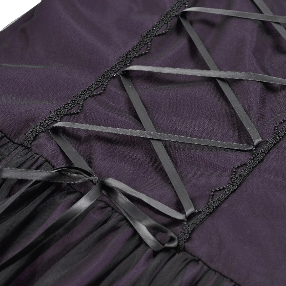 Vestido Largo Gótico Morado | Mangas de Campana - Image 17