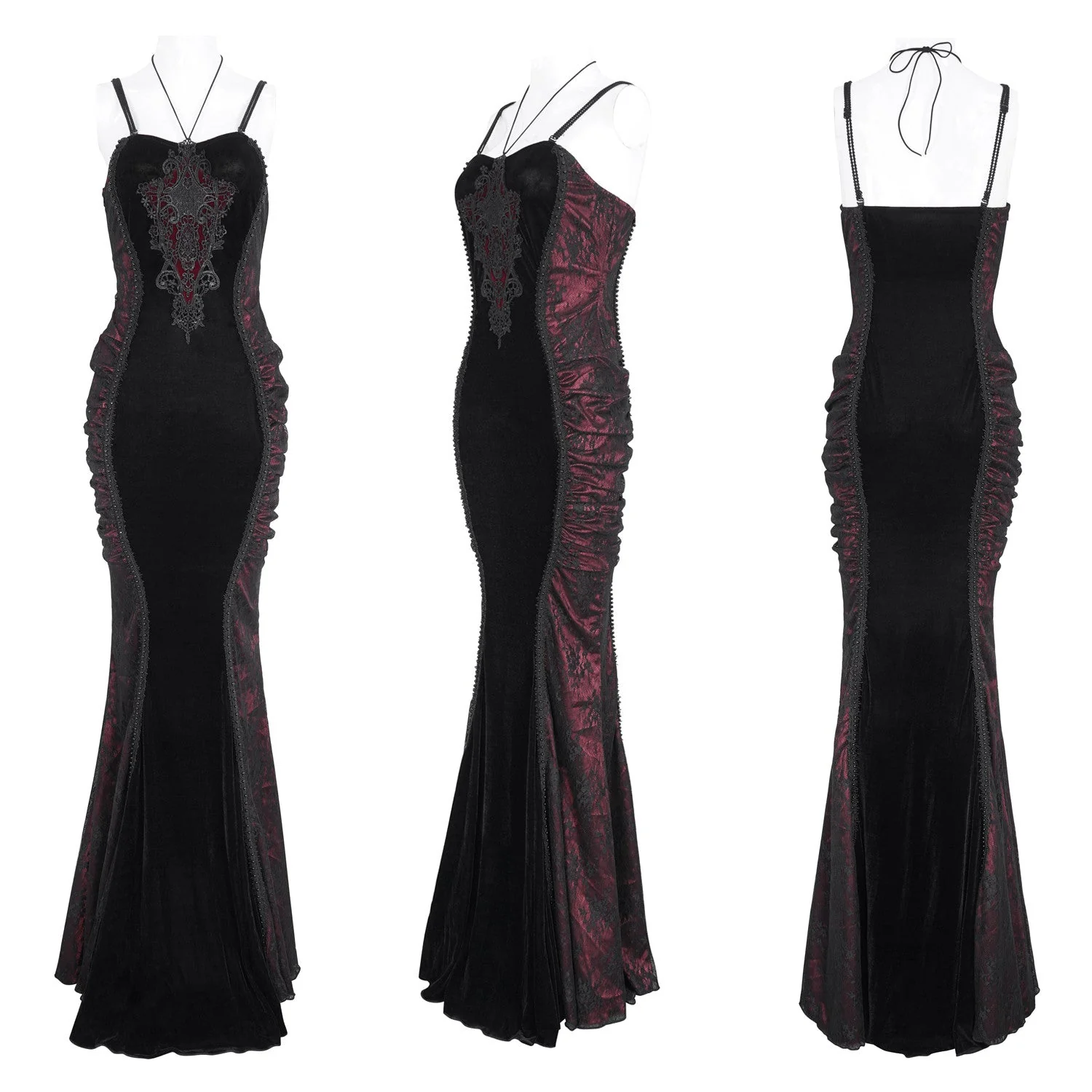 Vestido Elegante Rojo y Negro - Image 6