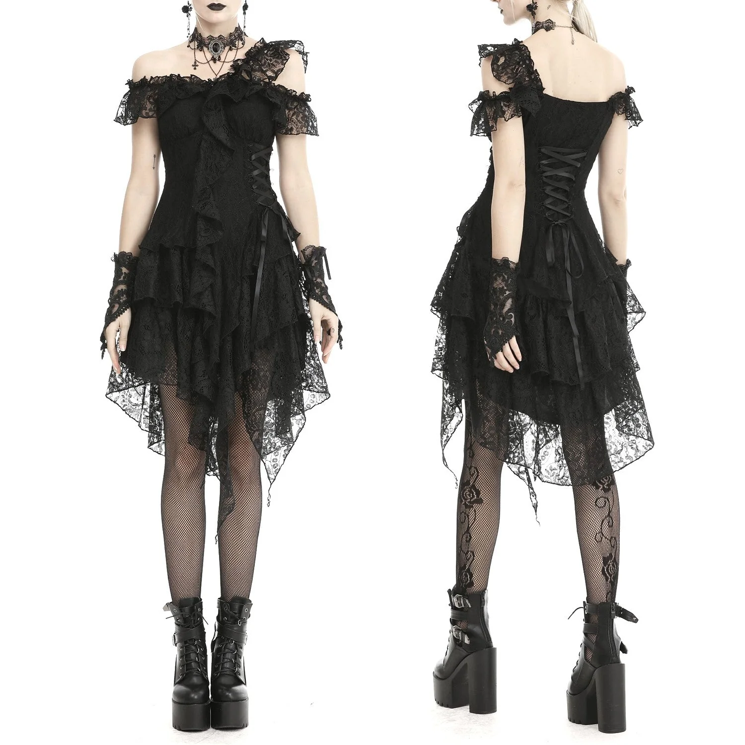 Vestido Asimétrico con Encaje - Image 2