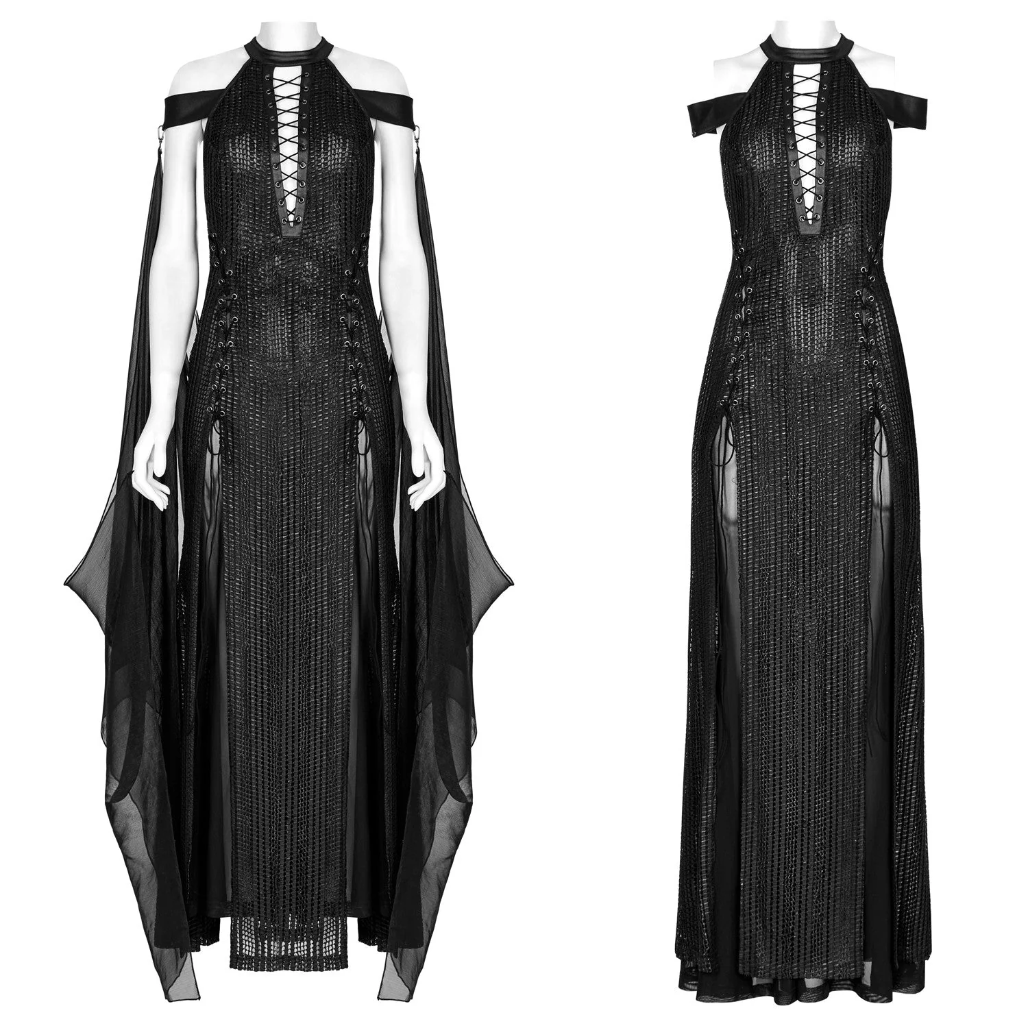 Vestido con Capa de Tul - Image 4