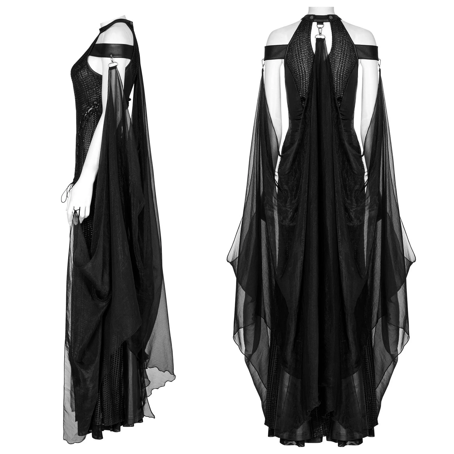 Vestido con Capa de Tul - Image 5