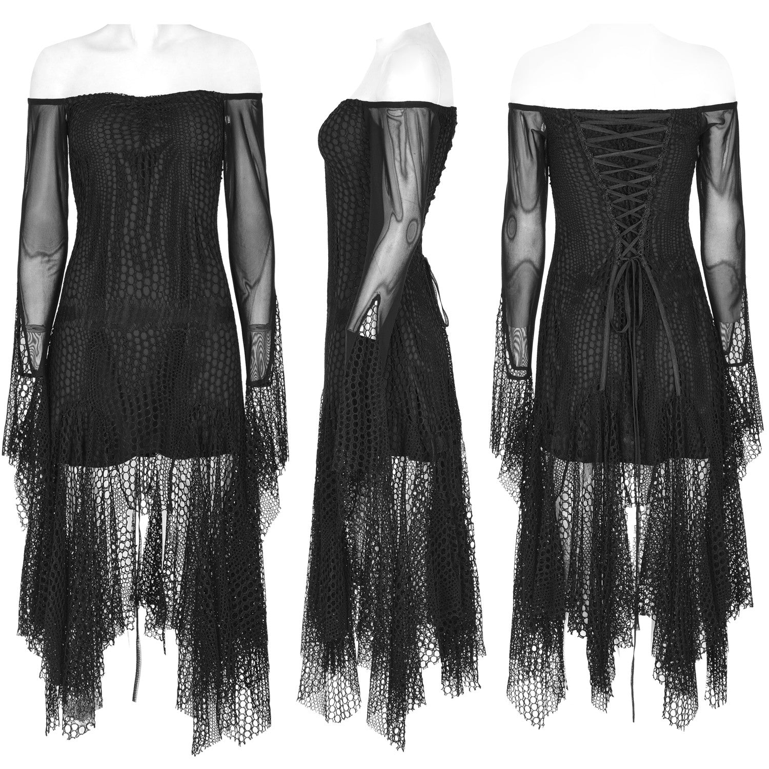 Vestido con Tul y Rejilla - Image 4