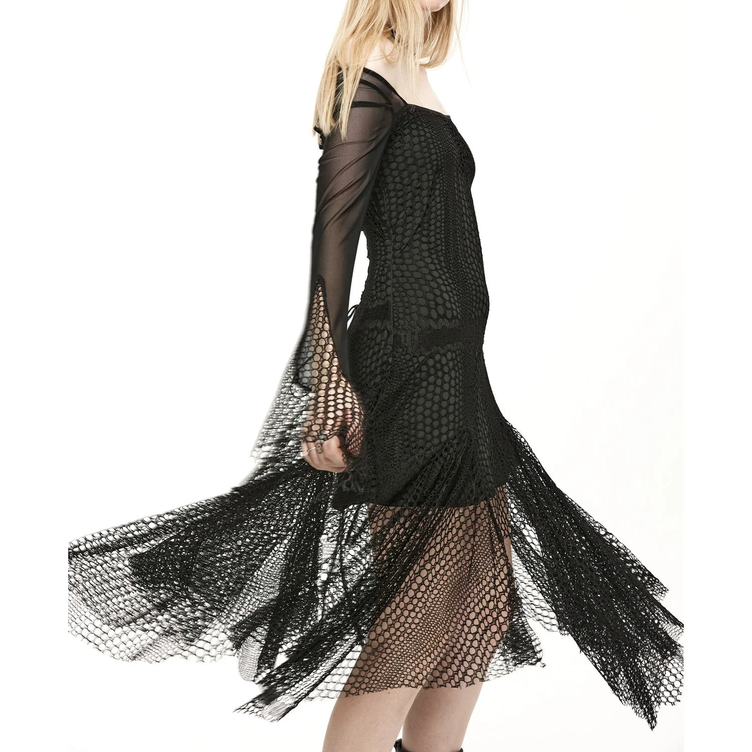 Vestido con Tul y Rejilla - Image 5