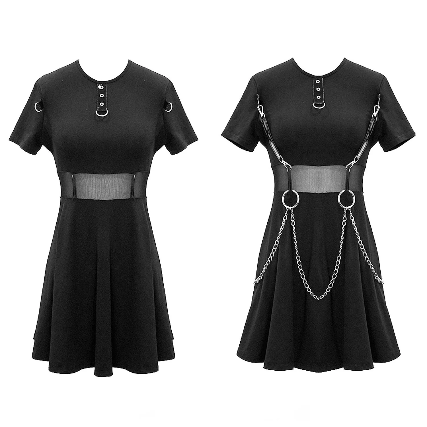 Vestido Corto con Cadenas - Image 5