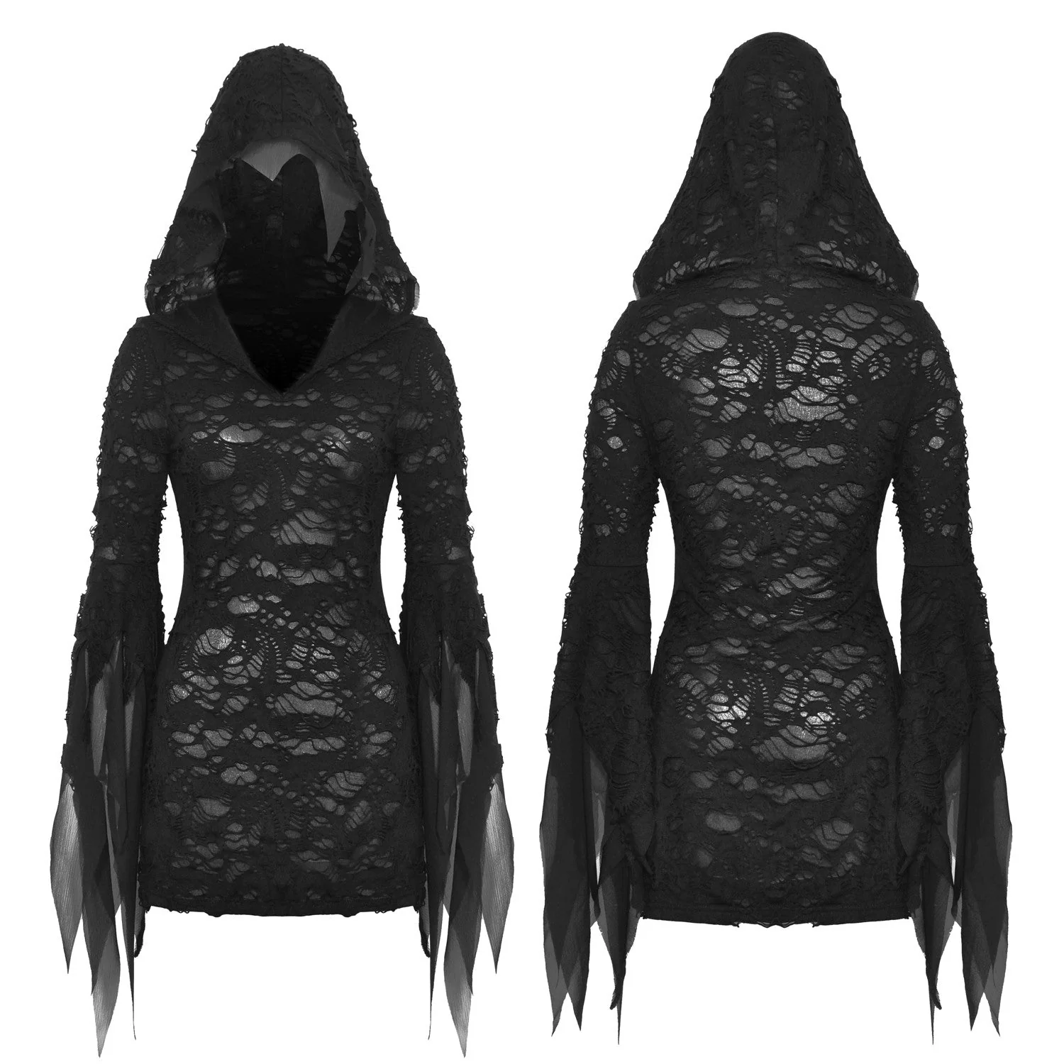 Vestido Corto con Capucha - Image 3