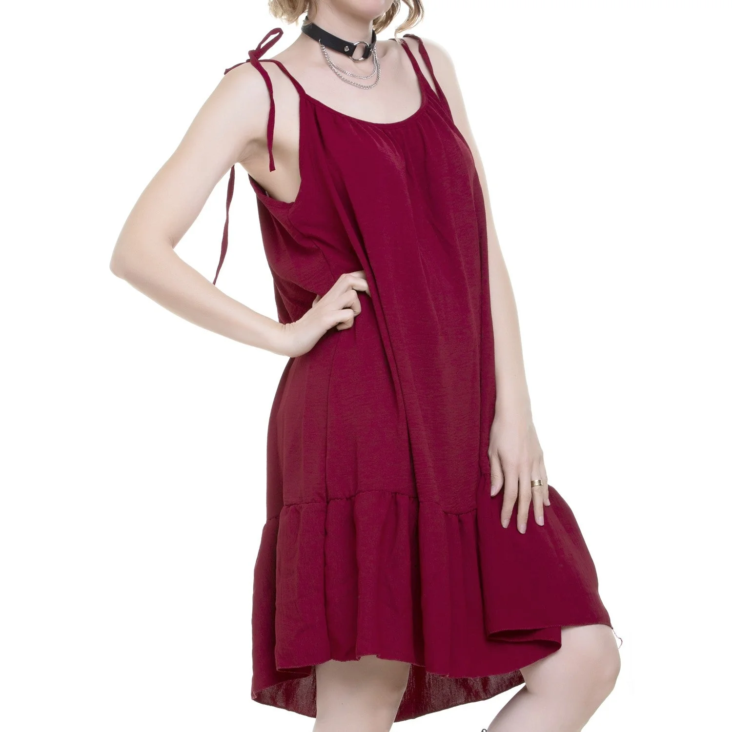 Vestido Rojo con Tirantes - Image 3