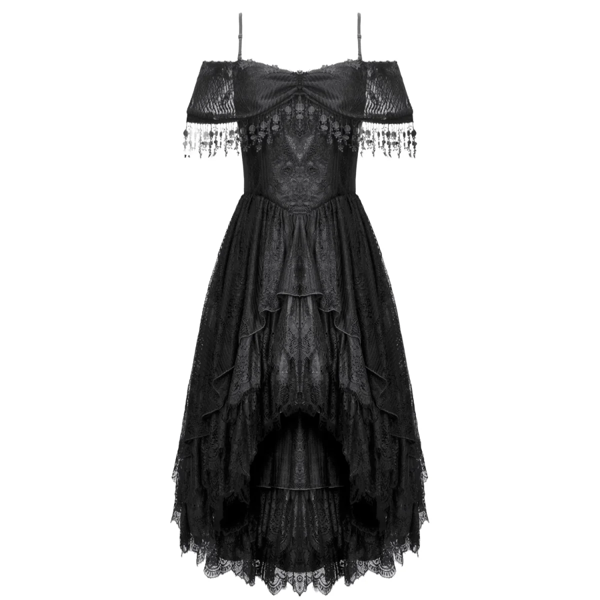 Vestido Gótico Encaje | Hombros Caídos - Image 10