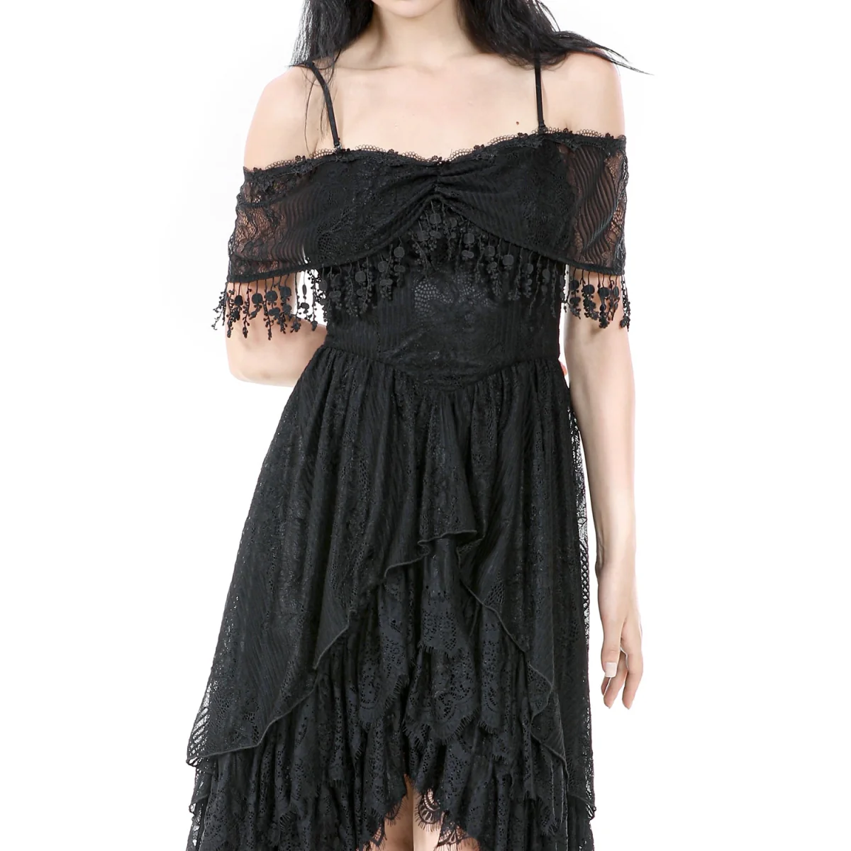Vestido Gótico Encaje | Hombros Caídos - Image 4