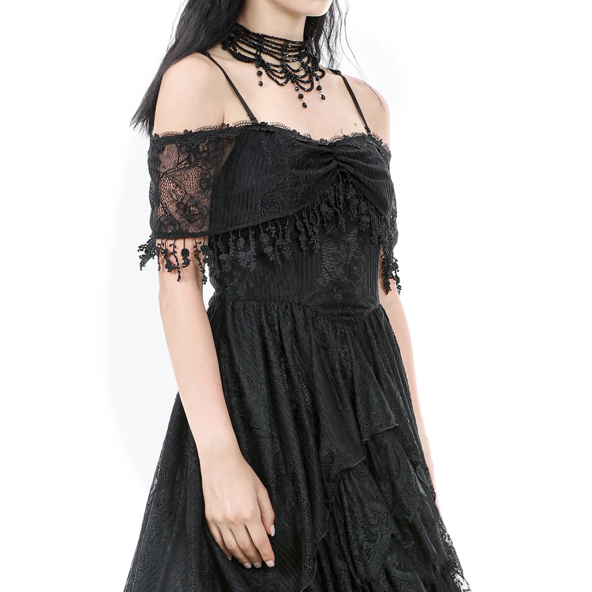 Vestido Gótico Encaje | Hombros Caídos - Image 5