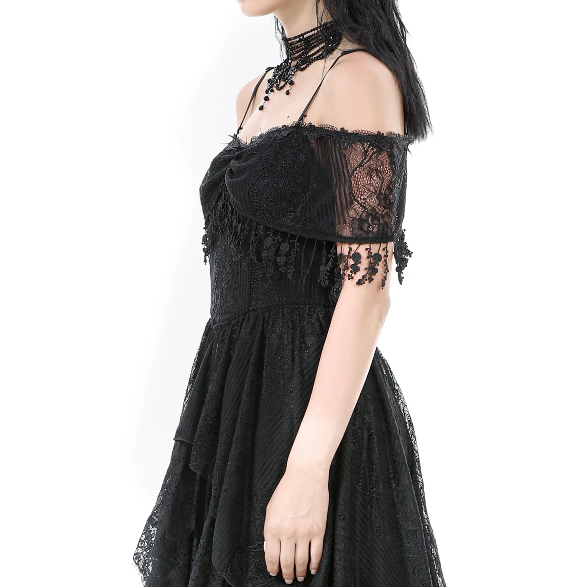 Vestido Gótico Encaje | Hombros Caídos - Image 7