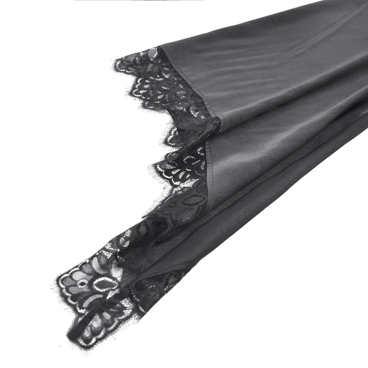 Vestido Kimono Asimétrico con Encaje y Flecos - Image 11