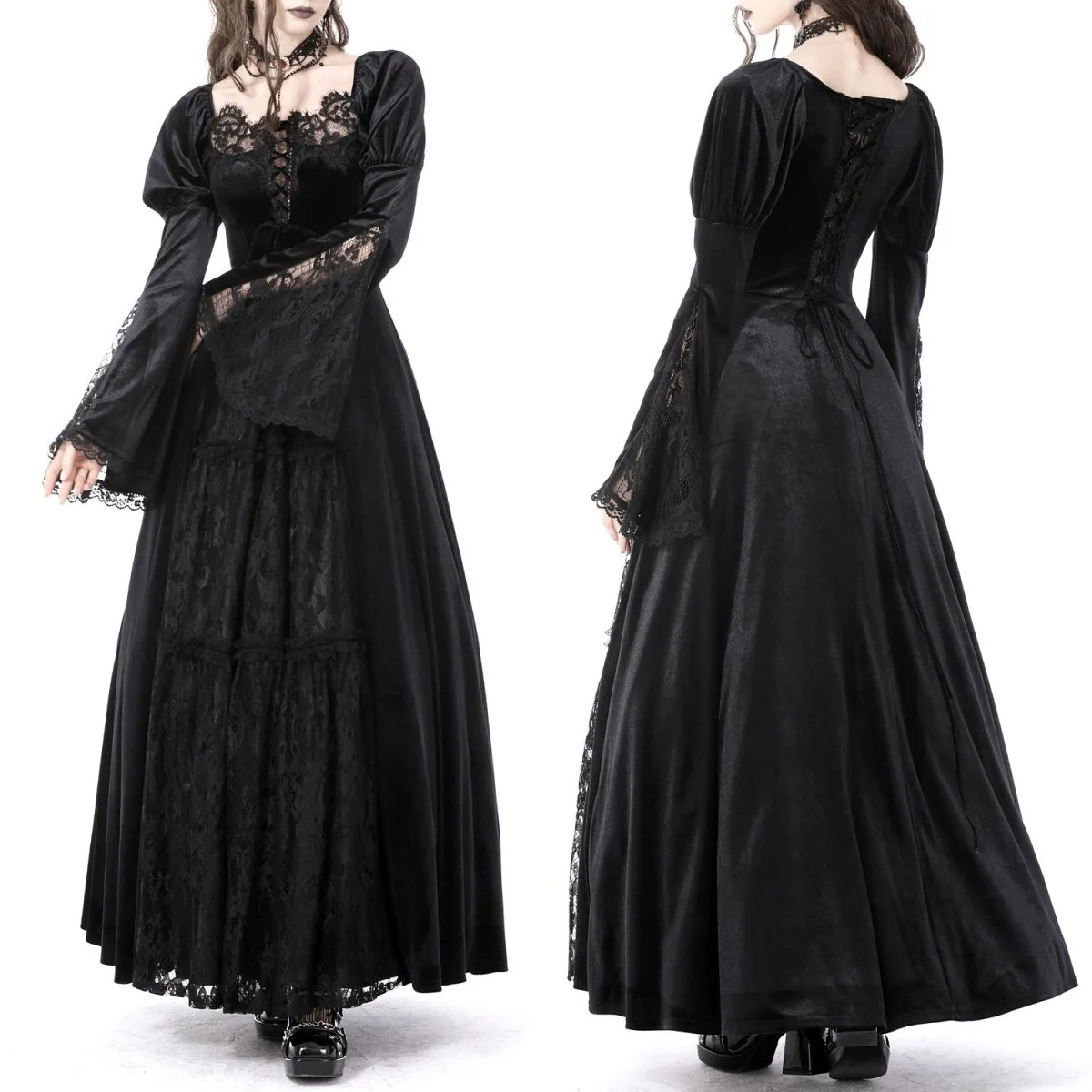 Vestido Largo de Terciopelo - Image 2
